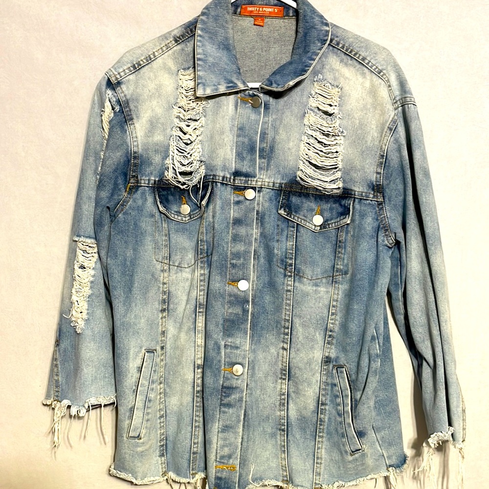 Distressed Jean jacket